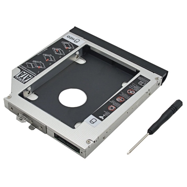 Casing Hardisk Caddy Slim 9.5mm / 12.7mm Sata DVD Slot 2.5&quot; HDD SSD