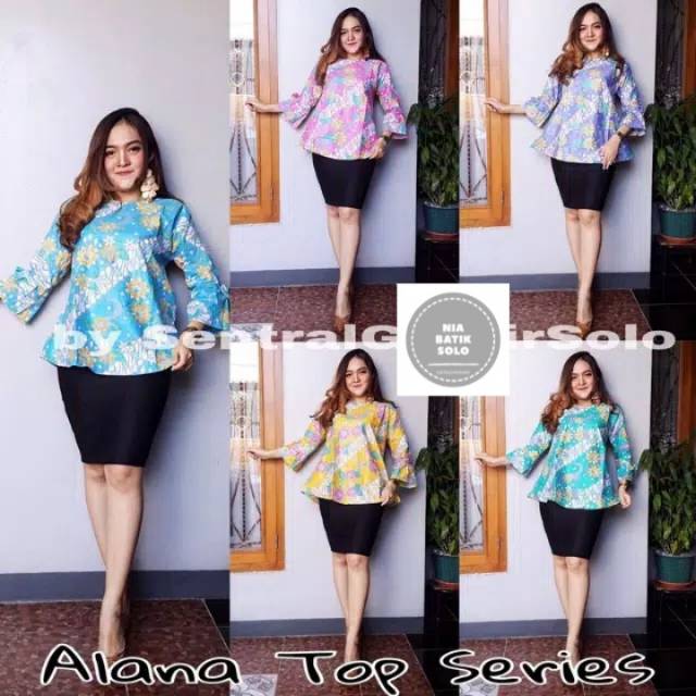 ATASAN BATIK PASTEL ALANA TOP SERIES BLUS BATIK PASTEL PARANG MURAH TERLARIS ATASAN BATIK MURAH