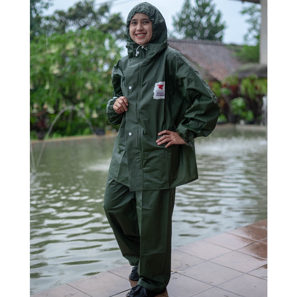 Jas Hujan Setelan/ Jumbo 2XL/ Pvc Ruber - HIJAS