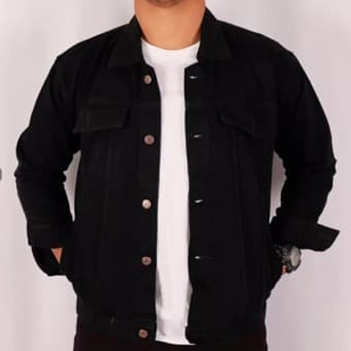 Grosir Jaket Jeans Denim Hitam Pria