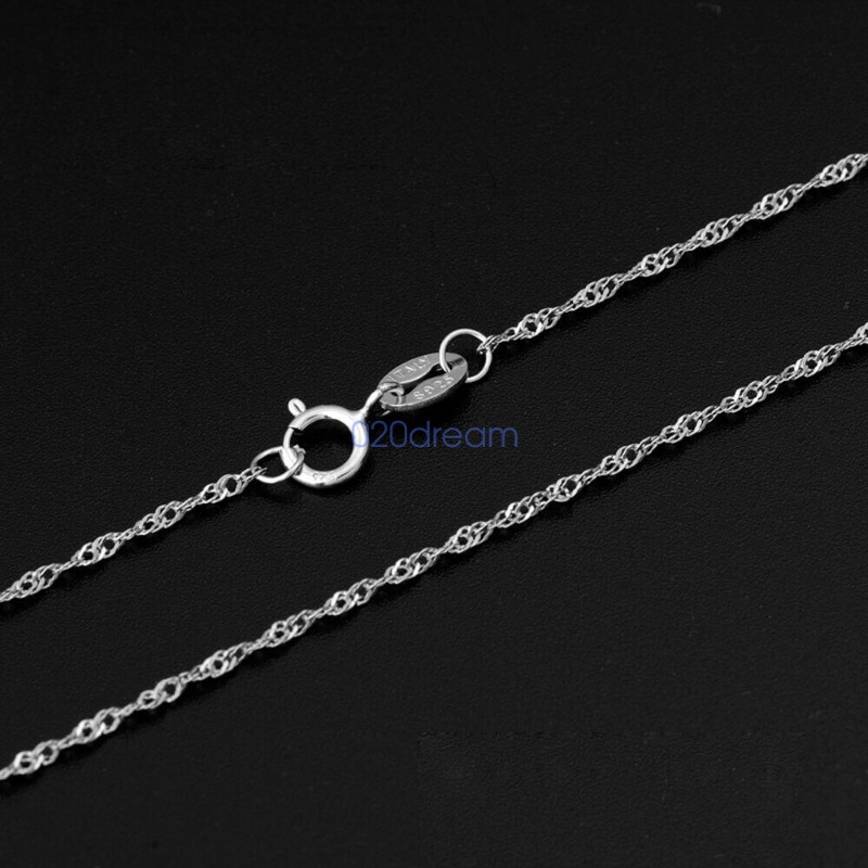 Kalung Rantai sterling silver 925 100% Panjang 1.2MM Ukuran 40-60cm Untuk Wanita