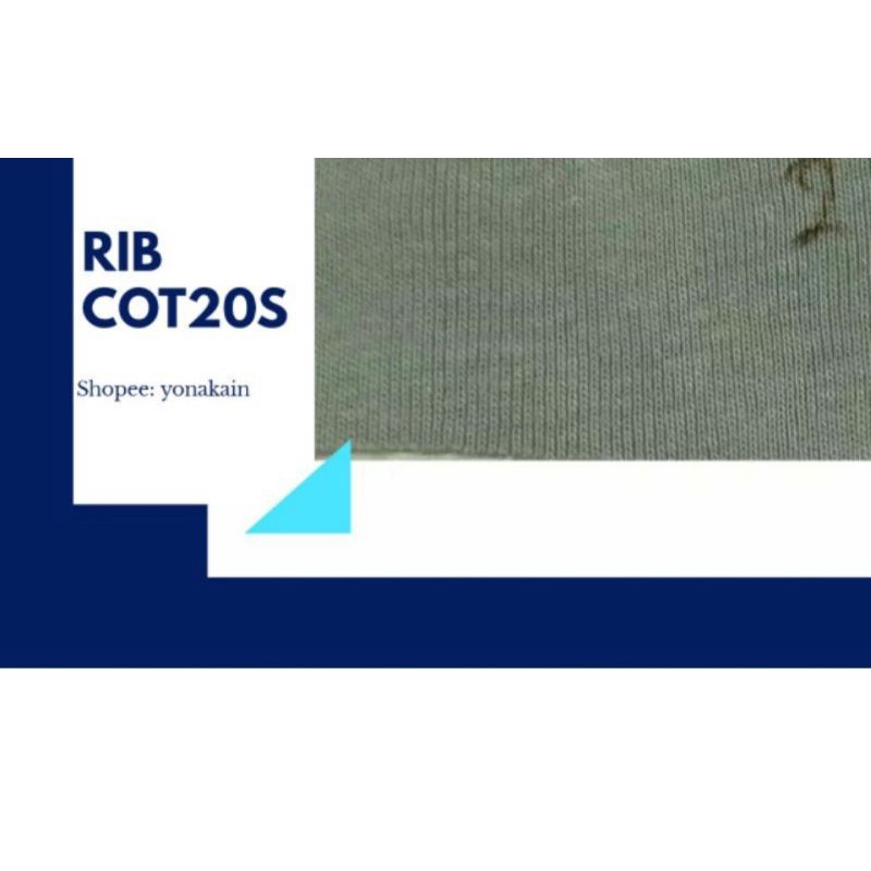 RC21 Rib Cotton 20s Abu Muda/Rib Katun Kaos Polos