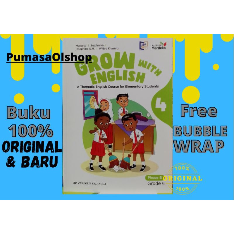 Jual GROW WITH ENGLISH UNTUK SD KELAS 4 PHASE B KURIKULUM MERDEKA ...