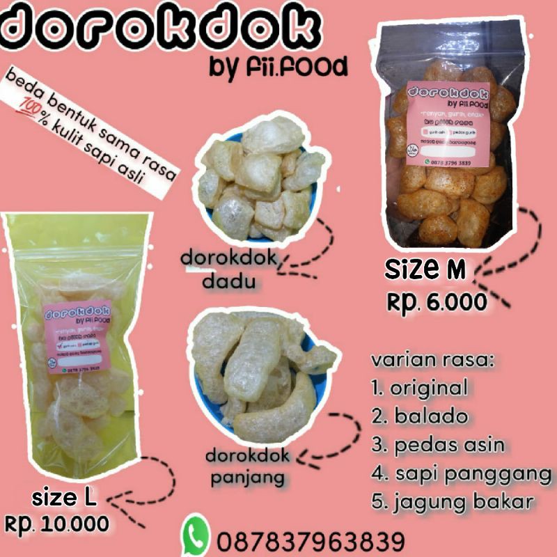 

dorokdokcu , dorokdok, krupuk kulit sapi siap makan