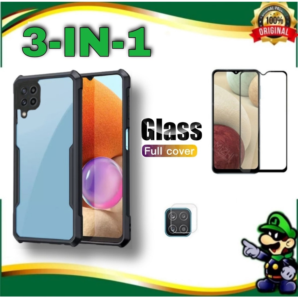 Case SAMSUNG GALAXY A12 / M12 Softcase Transparant Ultra Slim Shockproof New Casing + Tempered Glass