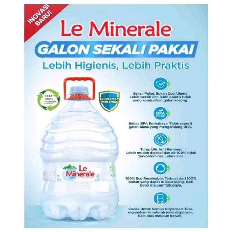 

Le Minerale Galon 15 Liter