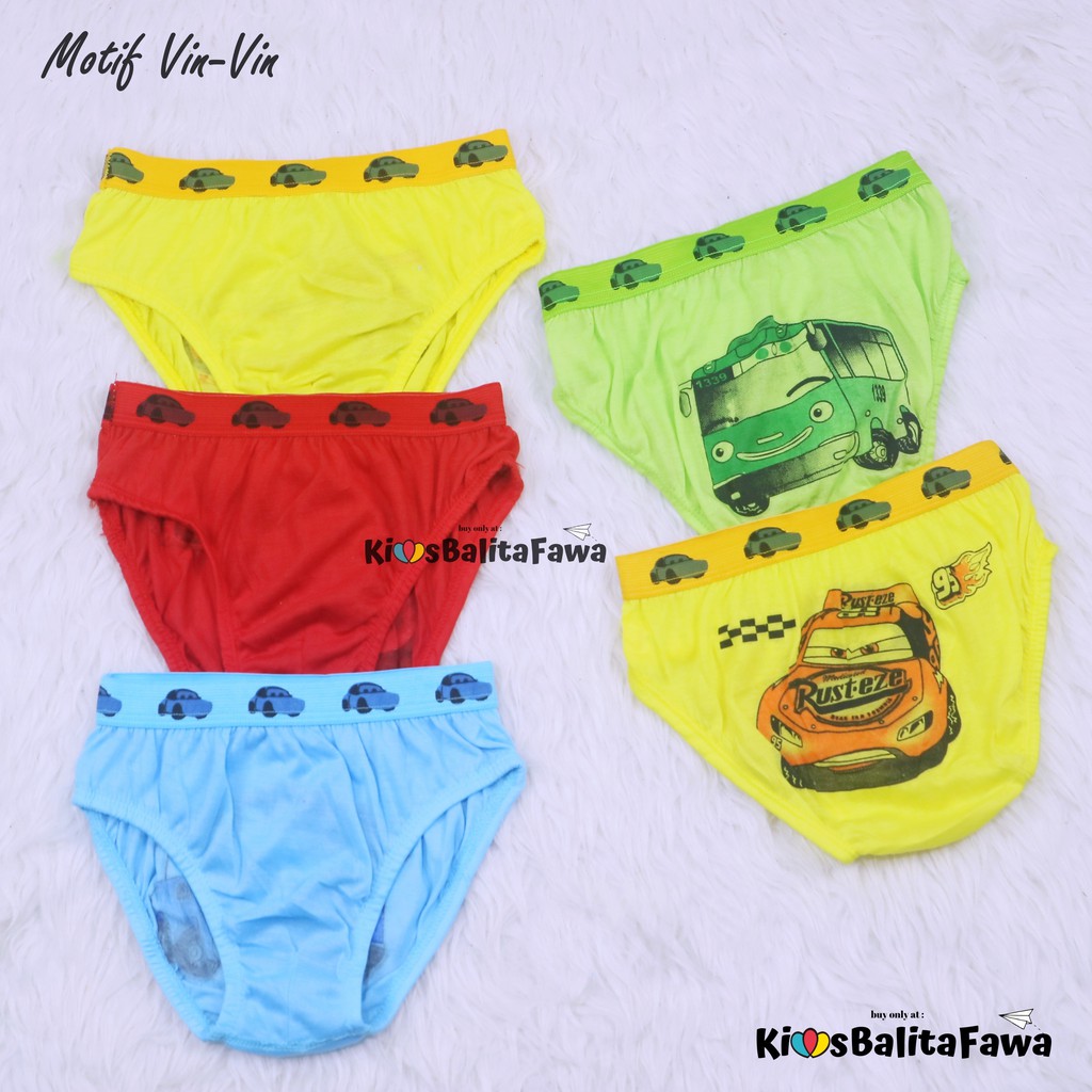 Celana Dalam Uk. 4-5 Tahun ( ISI 6 &amp;12 PC ) / CD Anak Laki Polos Adem Underwear Boxer Murah