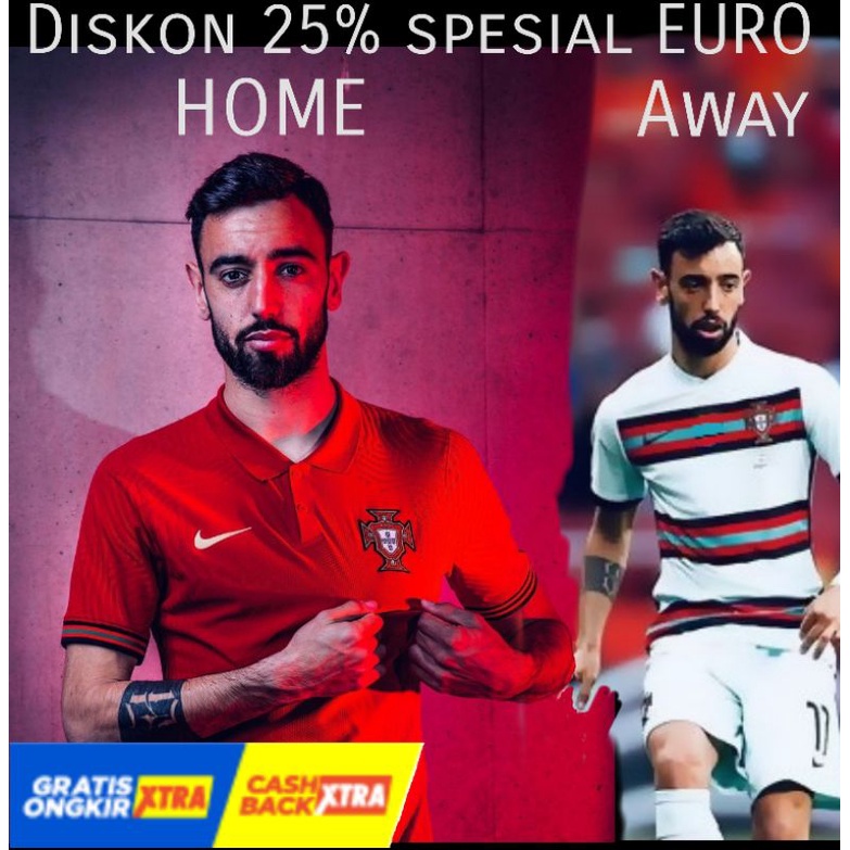 Jersey Portugal home&away 2020/2021grade ori terbaru EURO