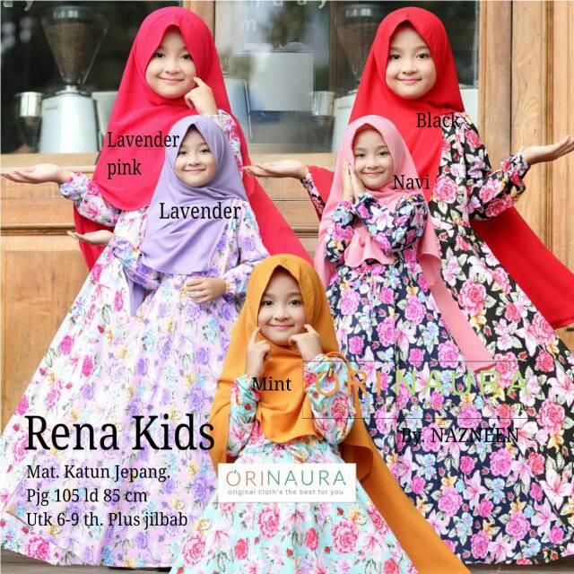 Limited Gamis anak set rena kids ori naura Murah