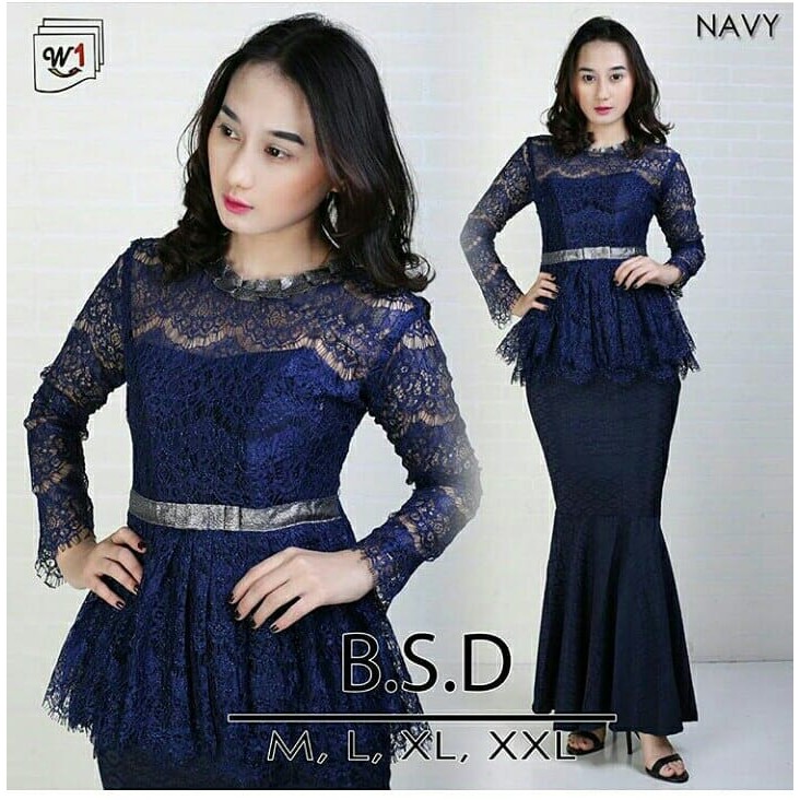 kebaya Wisuda Modern / Kebaya Kondangan / Bahan Brukat / Rok Duyung Semi Sutra