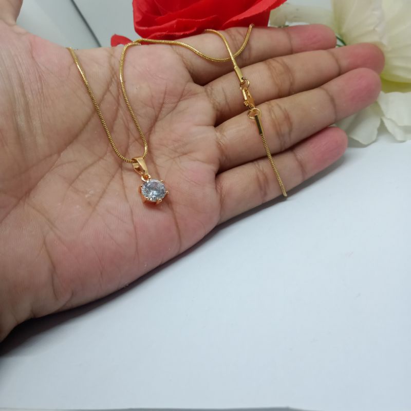 kalung Itali mata satu ,kalung belut cantik bandul