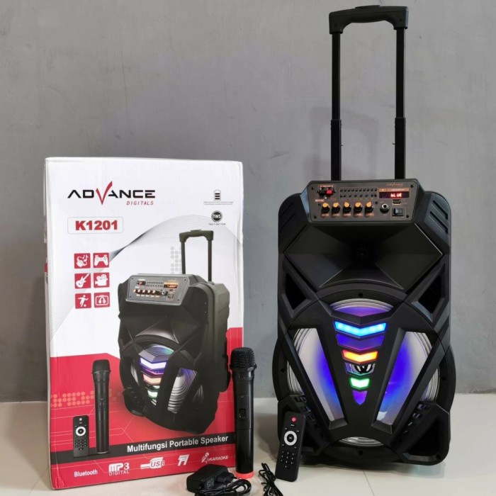 SPEAKER BLUETOOTH ADVANCE 12 INCHI +1 MIC K 1201