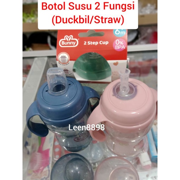 Botol Susu 2 Fungsi Bunny Duckbil +Straw Drink 250Ml