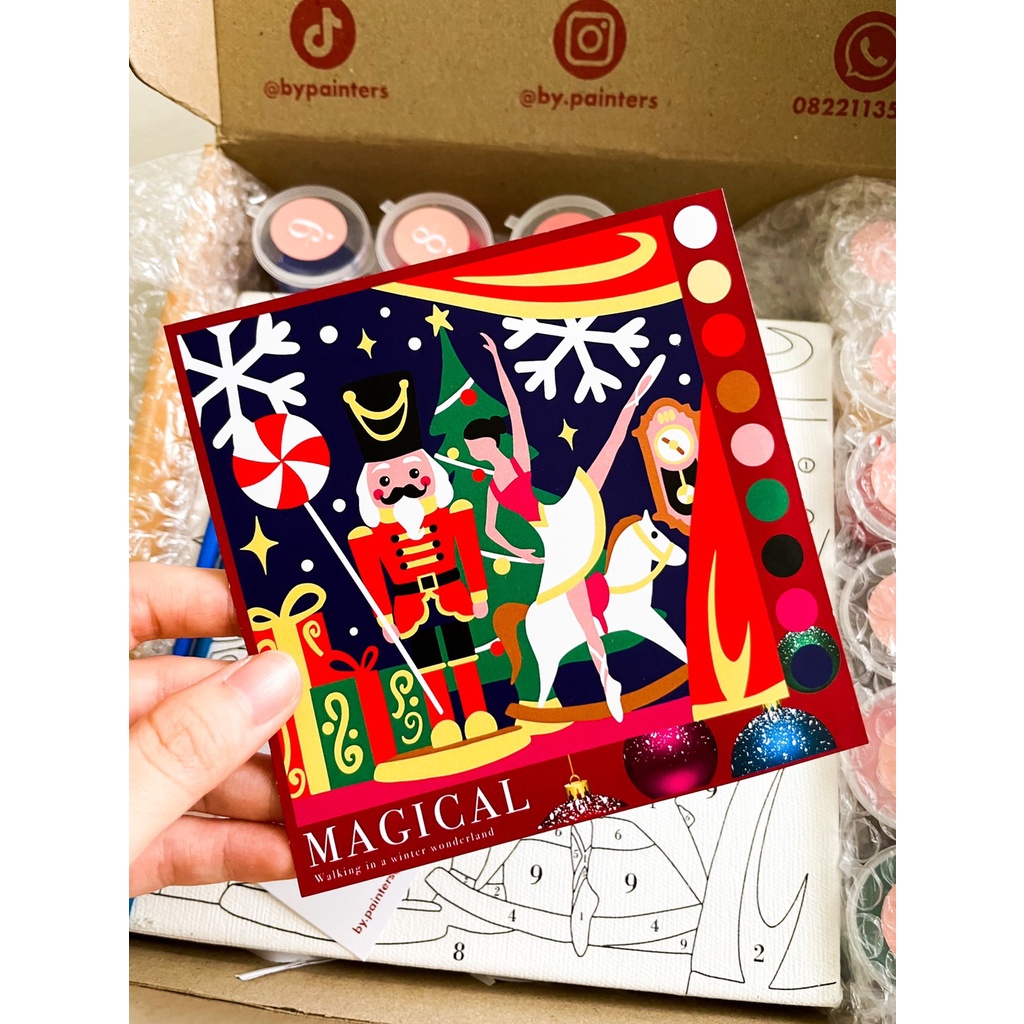 

Paint By Number [Magical] | ByPainters | Painting Set | 20x20cm Kanvas & 9 Akrilik | Kit Melukis