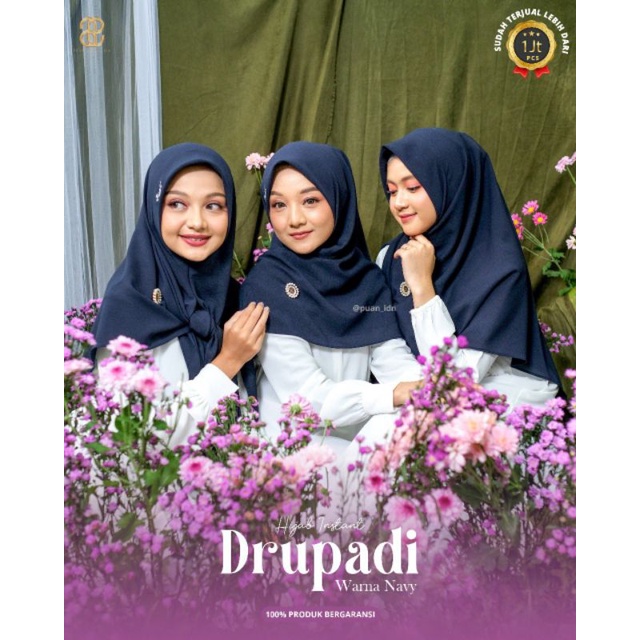 JILBAB INSTAN DRUPADI NAVY