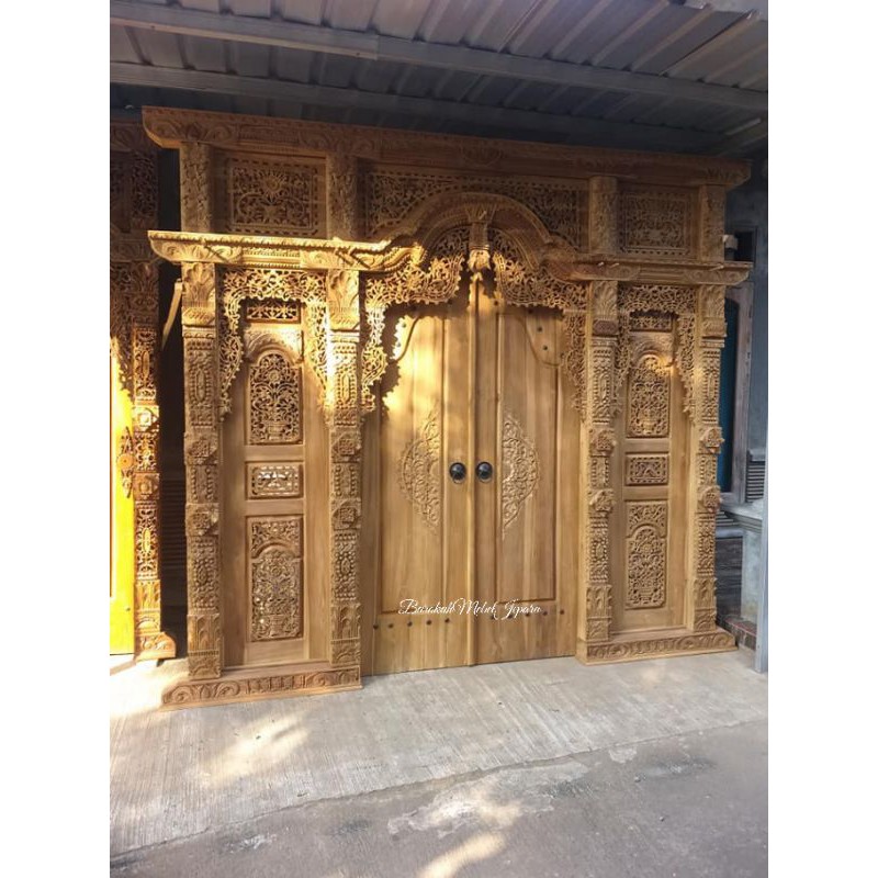 Pintu Rumah Jati Gebyok Ukir 3dimensi