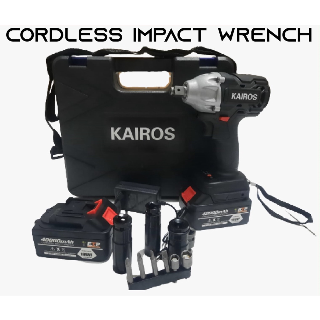 Cordless Impact Drill 21 Volt Mesin Bor Cordless Impact Wrench Brushless mesin pembuka baut ban roda mobil motor cvt impek impak fullset koper - Bor baterai tanpa kabel