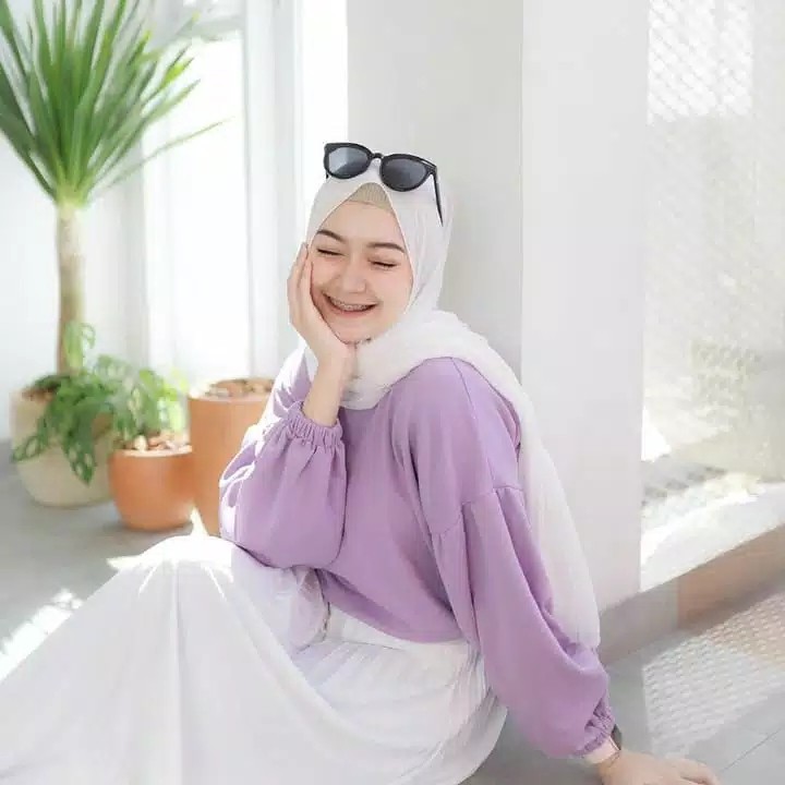 Lucy Top Blouse ATASAN MUSLIM WANITA LENKA BLOUSE Pakaian Muslim