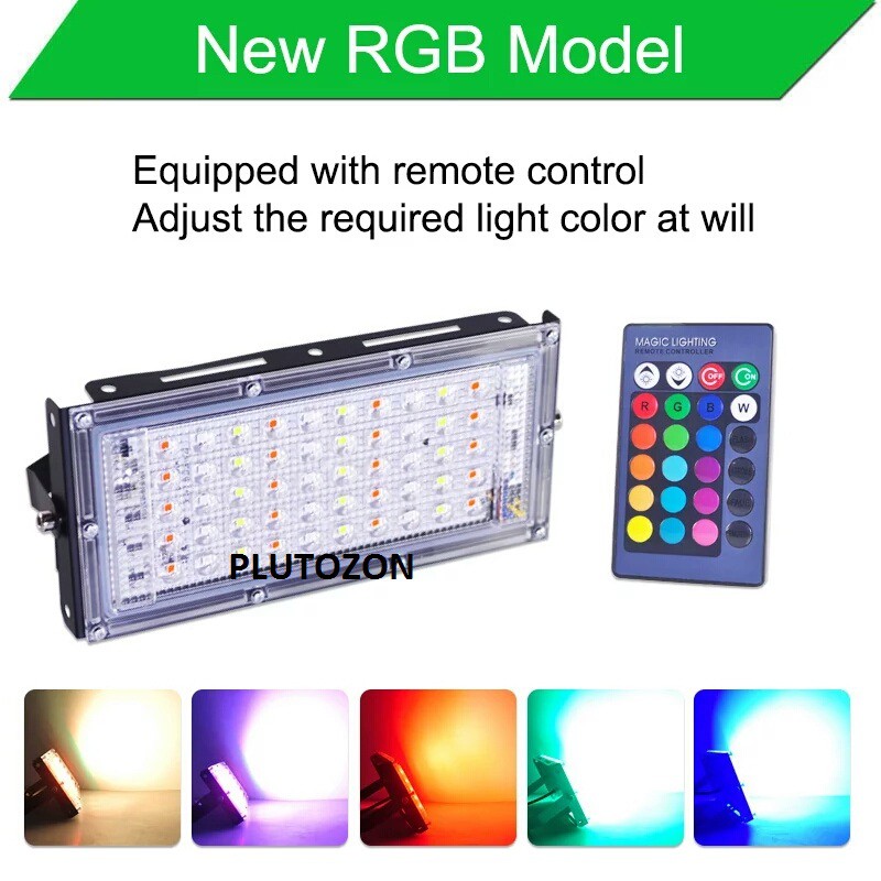 LAMPU SOROT RGB/ TEMBAK LED SLIM 50watt/ FLOODY LIGHT 50WATT 220V