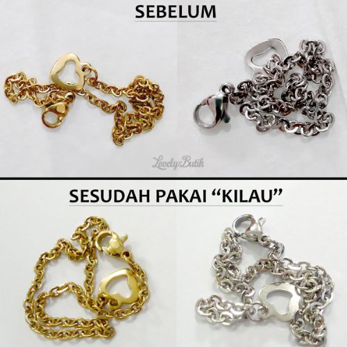 Lovelybutik - Kalung Titanium Anti Karat Cutie Head Kalung Anak Perempuan Ukuran 35 cm dan Liontin Titanium Head BONUS KOTAK PERHIASAN