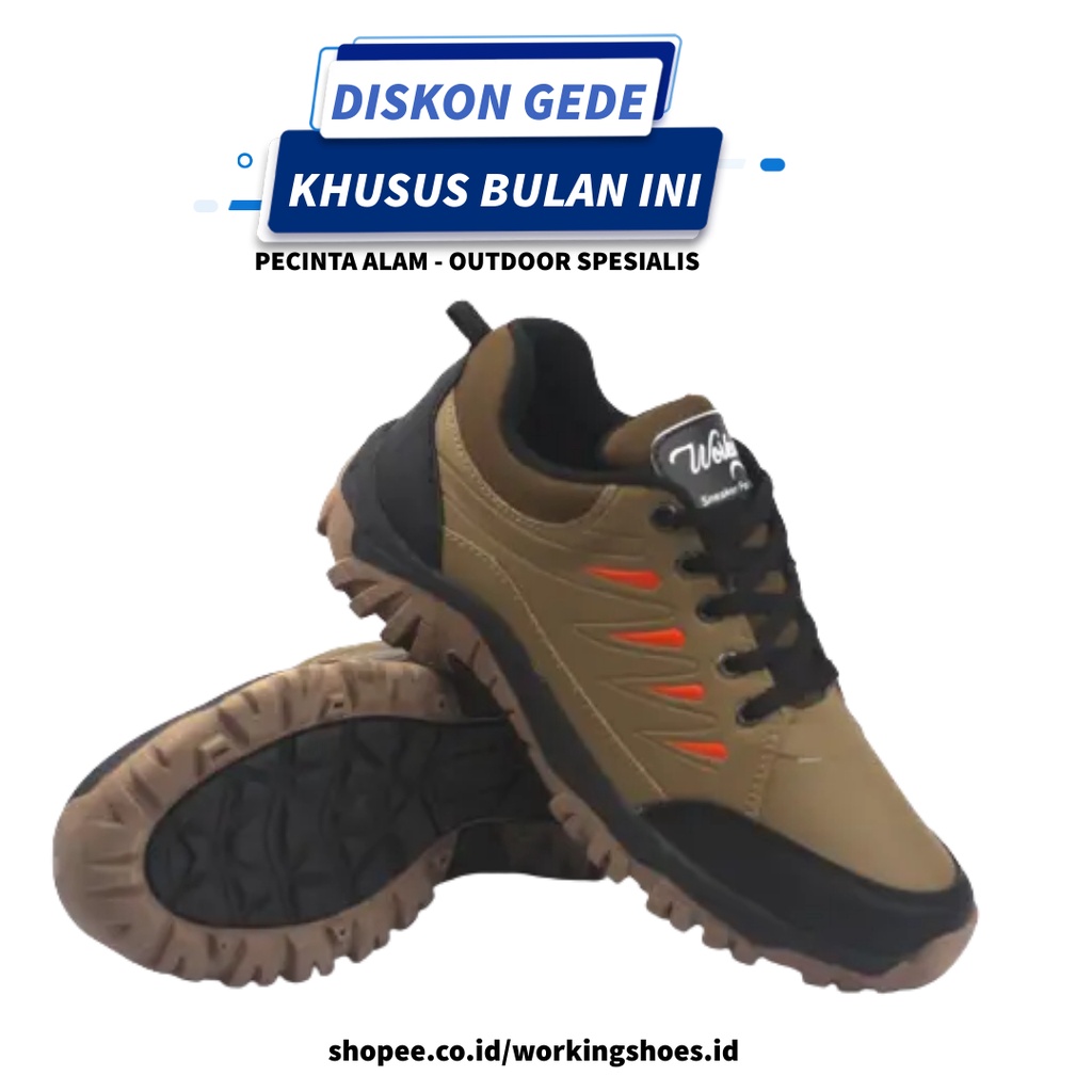Sepatu Hiking Gunung Pria Dewasa Import Adventure Touring Offroad Outdoor Shoes Tracker Terbaru Keki