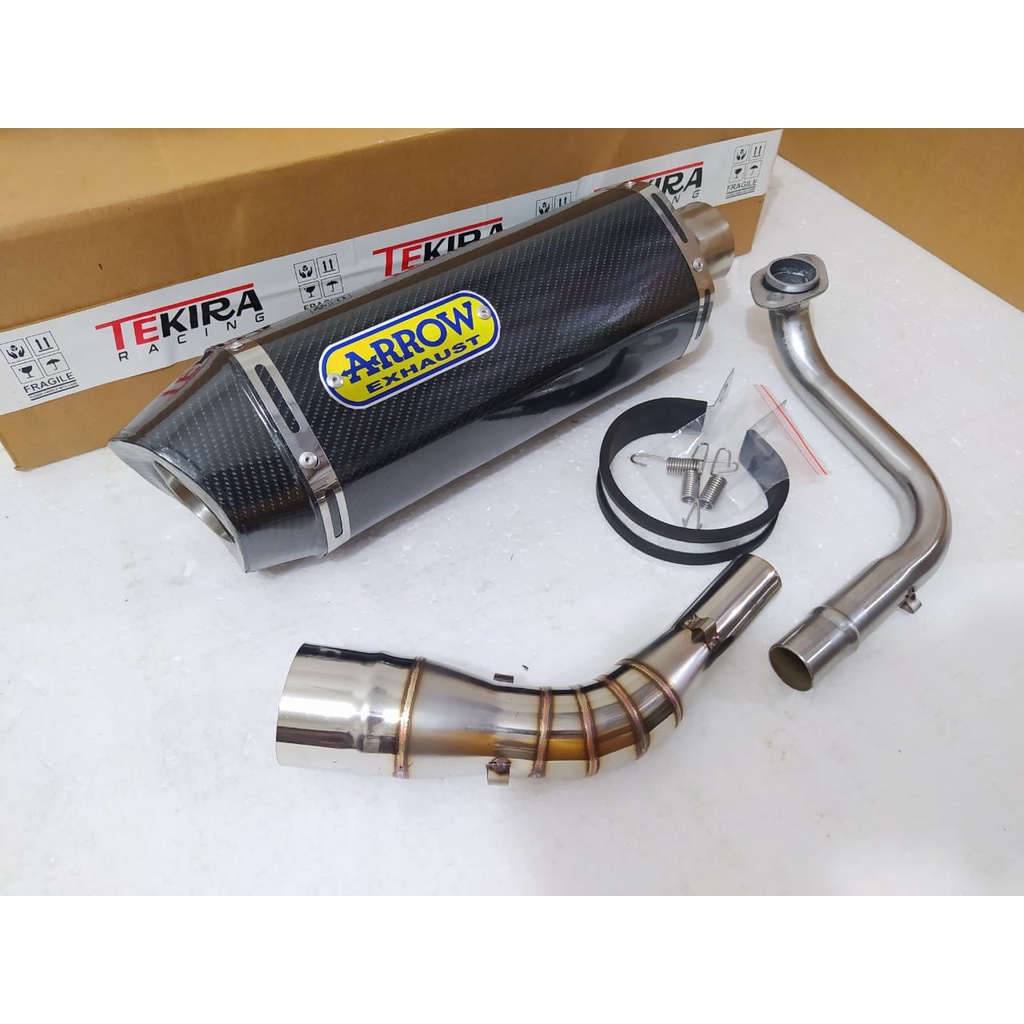 Knalpot Racing Arrow Thunder Carbon Vario 150 125 110 Keyless Led Techno Bohlam Beat New Fi Deluxe e