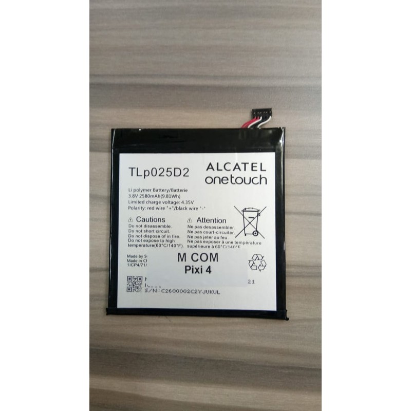 Battery Batre Baterai Double Power Mcom Alcatel OneTouch TLP025D2 Pixi4 Pixi 4