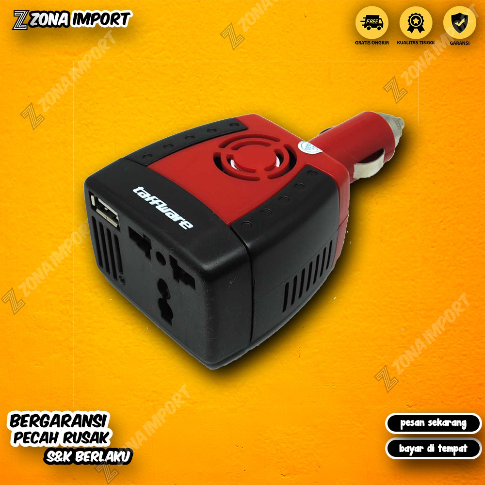 Mini USB Charger HP Power Inverter Mobil Pengubah Arus Listrik Mobil Dari DC 12V Ke AC 150W 220V