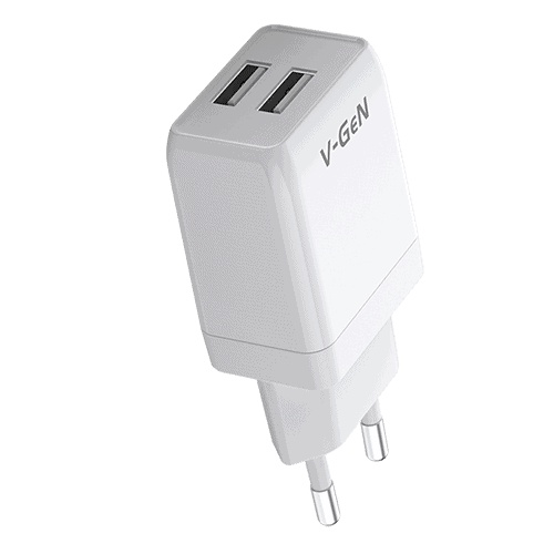 Travel Charger V-GeN VTC2-06A AUTO ID 2.4A 2 Port USB