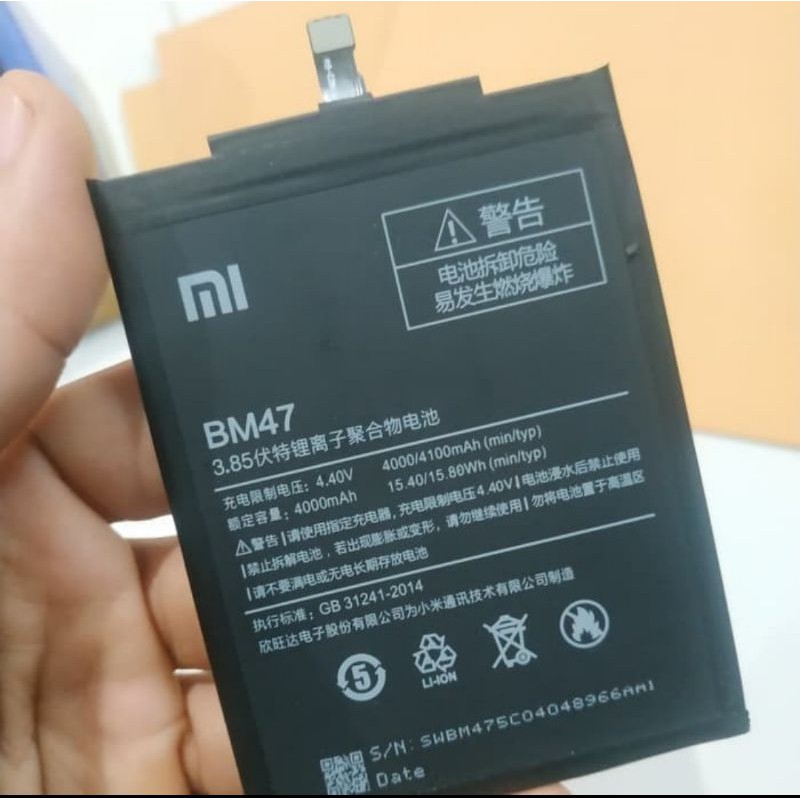 Batre Baterai Xiaomi Redmi 3/3S.BM47 . ORIGINAL100%