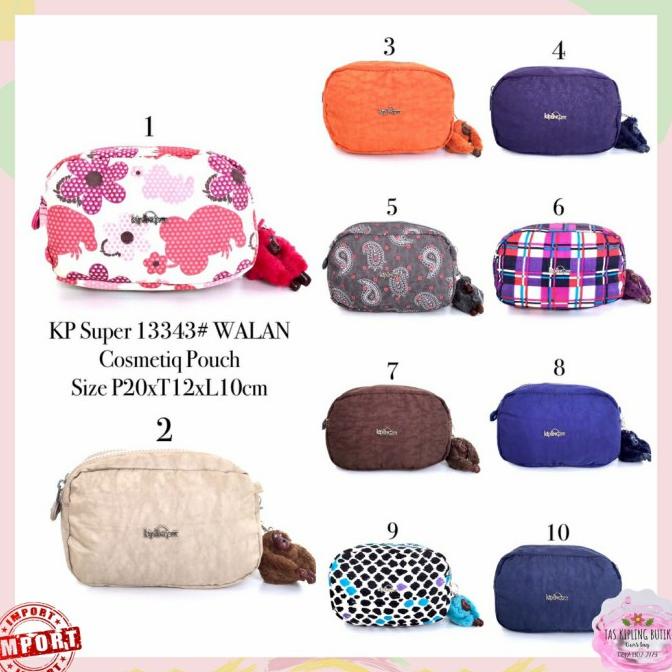 POUCH COSMETIQ KIPLING SUPER 13343 WALAN IMPORT/DOMPET HP