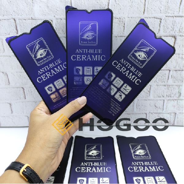 HOGOO TEMPERED GLASS - ANTI GORES CERAMIC ANTI BLUE MATTE REALME C12 C15 C17 C20 C21 C25 NARZO 30A X XT