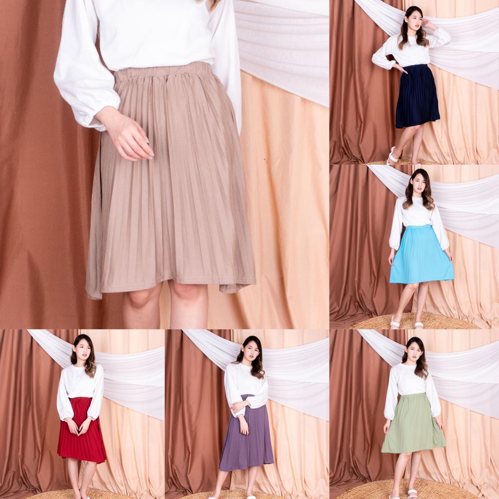 VS - ROK MIDI ROXY PRISKET 7/8 - Korean Pleated Skirt/Rok Midi/Rok Prisket Premium