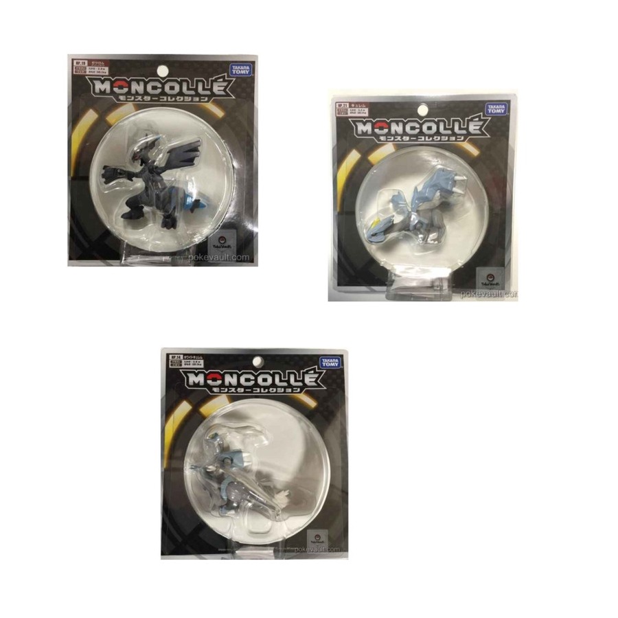 Pokemon Moncolle Takara Tomy - Zekrom, Reshiram & Kyurem