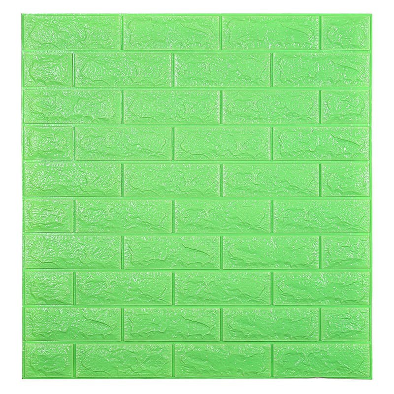 Wallpaper Foam 3D Bata Putih/ White Brick Panel/ CLASSIC BRICKFOAM-Bata Hijau 3mm
