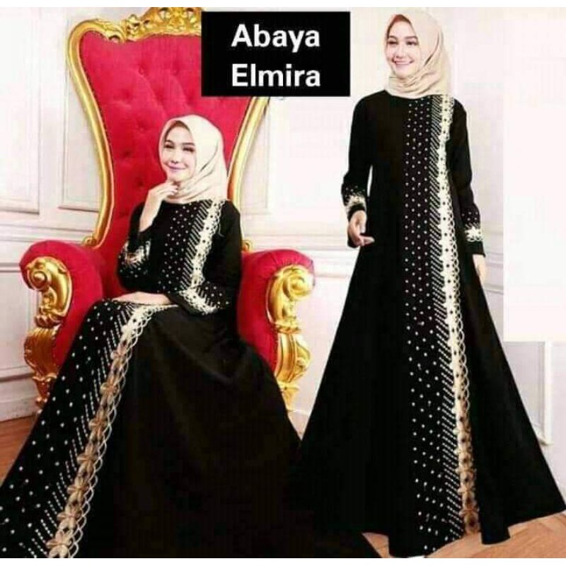 ○Abaya Bordir Mewah Abaya Hitam Bordir Gamis Abaya Arab Gamis Abaya Hitam Terbaru Abaya hitam Polos