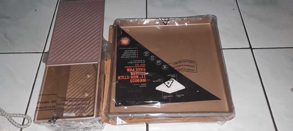 Loyang Cetakan Roti Tawar Sobek Bandung Sisir Tutup Anti Lengket Loaf Pan