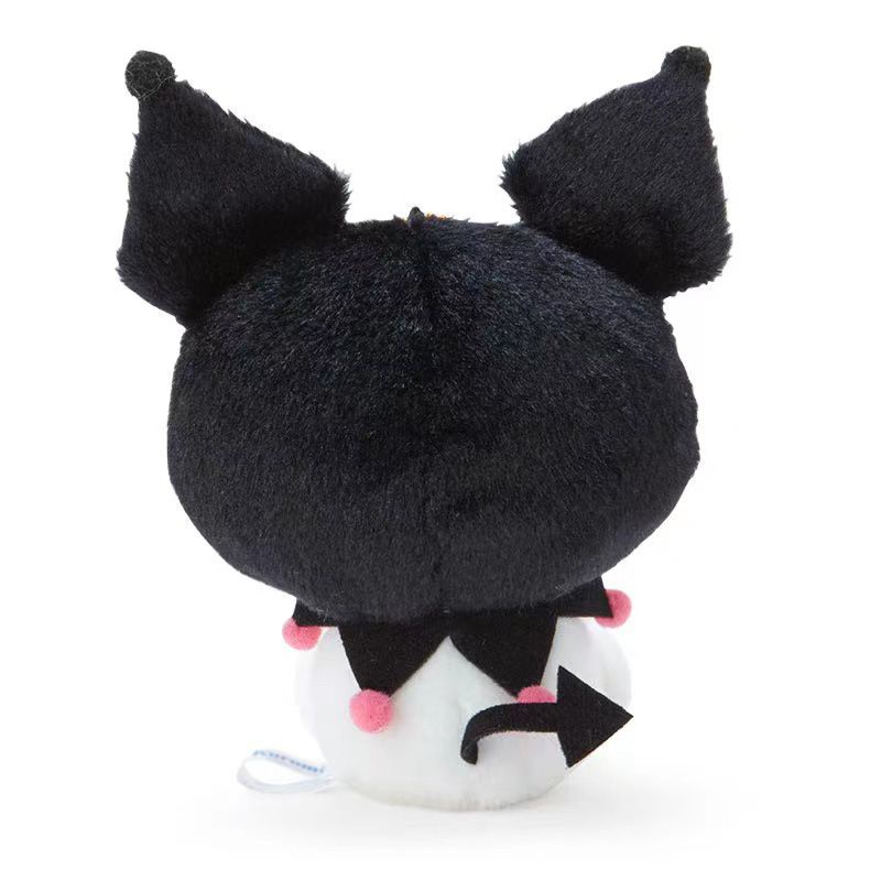 12cm Kawaii Sanrio Kuromi Plush Toy Anime Cartoon Stuffed Doll Figure Keychain Pendant Keyring Children Birthday Gifts