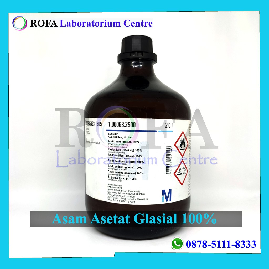  Asam Asetat  Glasial Acetic Acid CH3COOH Pro Analis 