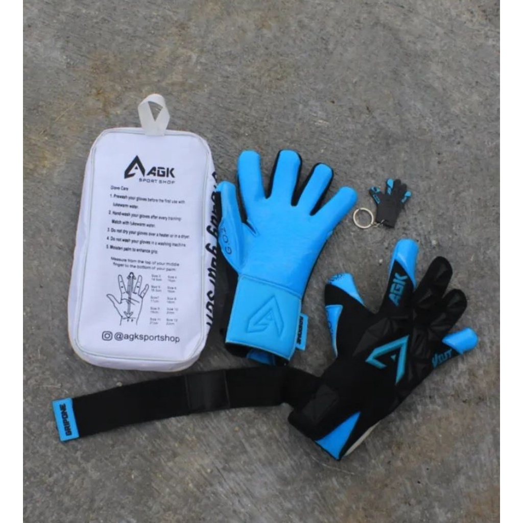 Sarung Tangan / Glove Kiper AGK GRIP ONE.2 Black Blue