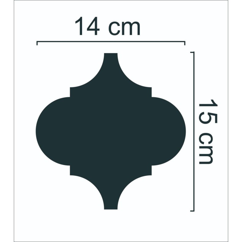 Kaca Dinding Acrylic LAMPION Impor 1 Set Isi 4 MB888