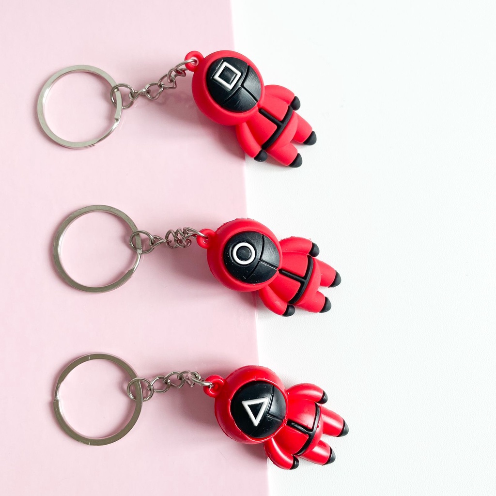 GANTUNGAN KUNCI  SQUID GAME FILM KOREA KEYCHAIN SQUID GAME GANTUNGAN LUCU  IMPORT KOLEKSI UNIK-2