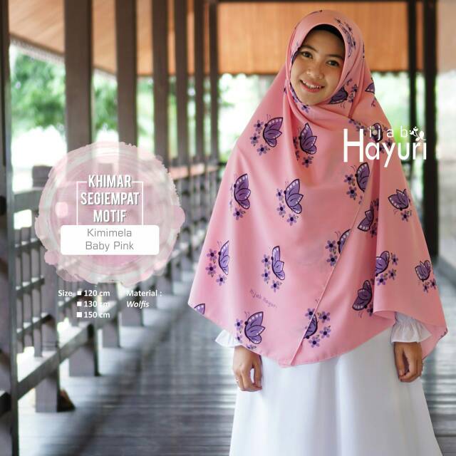Hayuri khimar segiempat motif kimimela