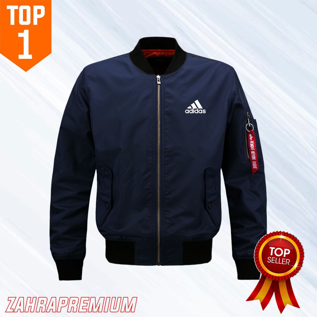 Adidas Jaket Bomber Bolak-balik