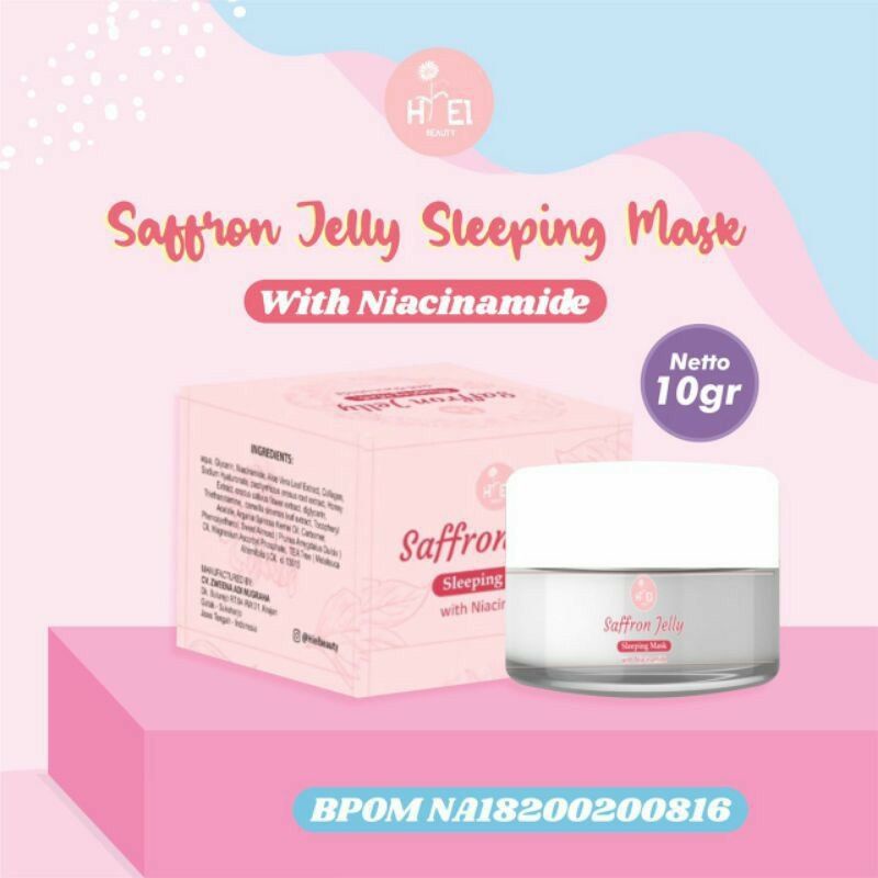 HIELBEAUTY - Saffron Jelly Sleeping Mask With Niacinamide (BPOM)