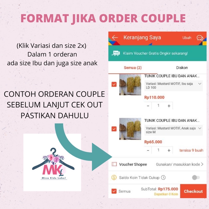 TUNIK IBU DAN ANAK TUNIK COUPLE ATASAN COUPLE CETTA BATWING RAINBOW