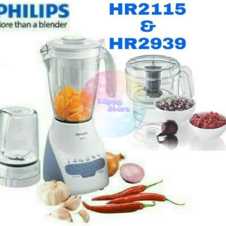 Paket Blender HR 2115 + Chopper HR 2939 Original Hr2115 HR2939