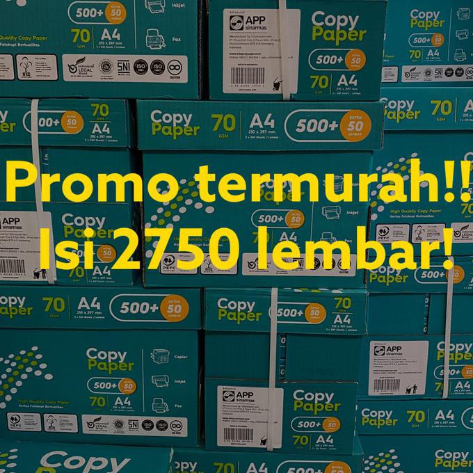 

Kertas Hvs Copy Paper A4 70 Gsm, 1 Box Anijejestore