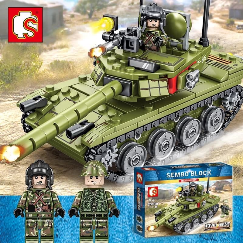 Mumantab Mainan Army Swat Tank Plus 2 Minifigure Tentara 324pcs - Sembo 105514