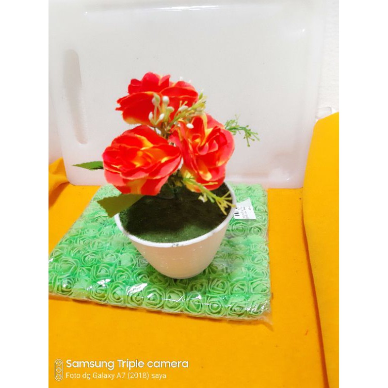 Bunga mawar k3 bunga hias bunga artificial bunga imitasi-2